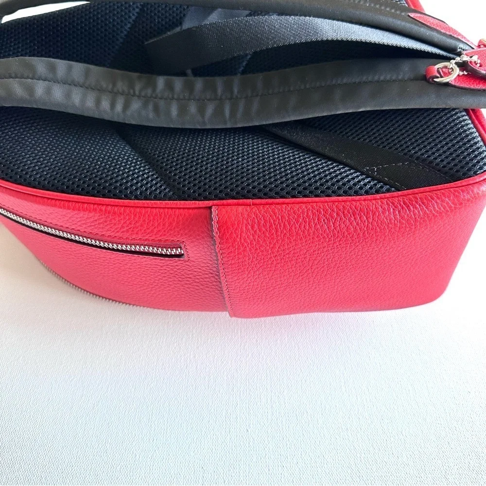 COACH Miami Red Court Pebbled Leather Backpack
